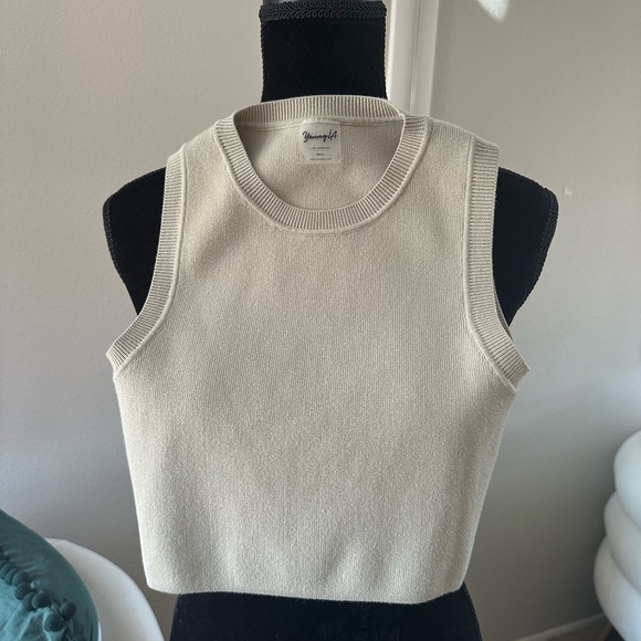 W317 Knit Tank in Pistachio Green - Picture 4 of 10